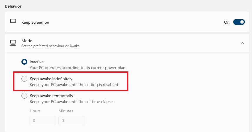 SystemPowerKeepAwakeIndefinitely