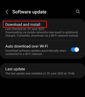 Tap on Download and Install
