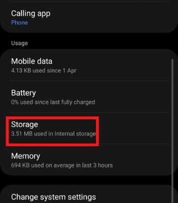Tap on Storage