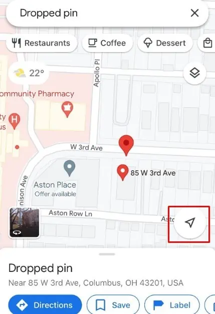 Tap-on-the-location-icon-to-highlight-your-area