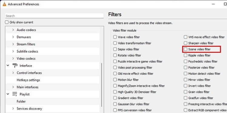 VLC-Select-SceneVideo-Filter