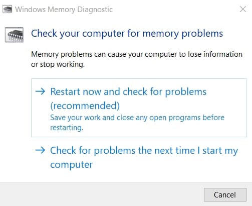 Windows Memory Diagnostic