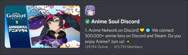 Anime Discord - Anime Soul