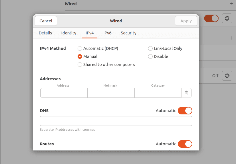 assign ip ubuntu