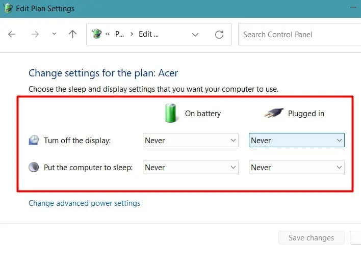 change-settings-to-never-turn-off