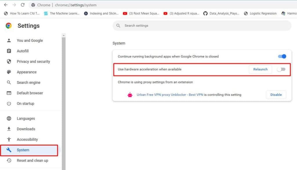 My Monitor Screen is Green - Why & How to Fix it 12 chrome hardware acceleration off