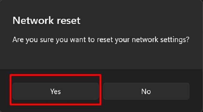 click on yes