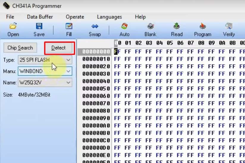 detect bios chip