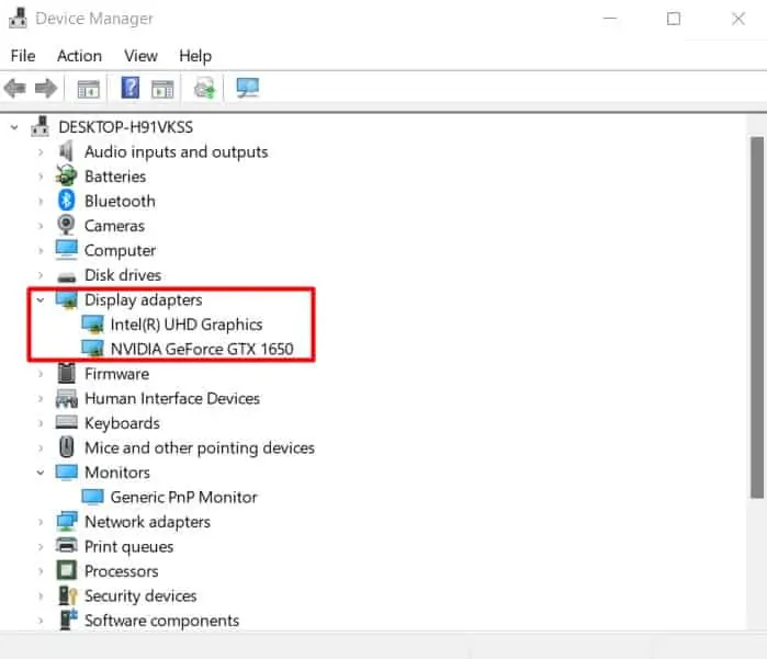 My Monitor Screen is Green - Why & How to Fix it 27 display-adapters-1
