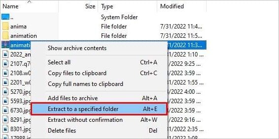 extract-to-specified-folder