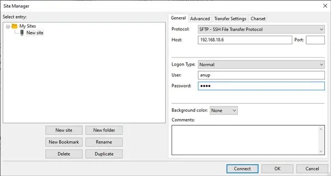 filezilla-sftp-ssh