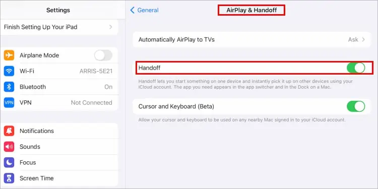 8 Ways to Fix Universal Control Not Working 28 handoff-in-ipad-1