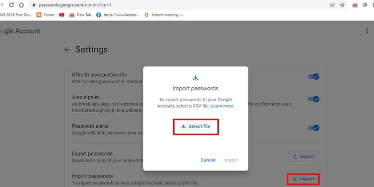 import-password-CSV-file