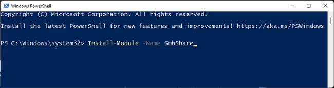 install-module-smbshare