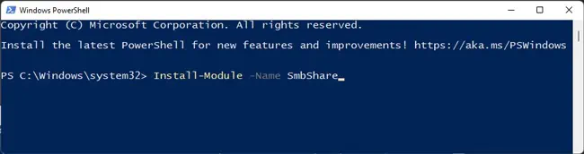 install-module-smbshare