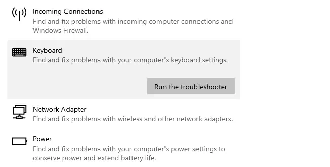 keyboard-troubleshooter