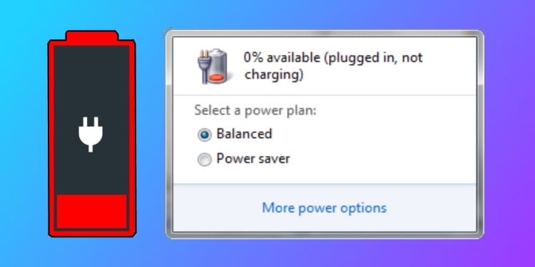 laptop plugged in but not charging
