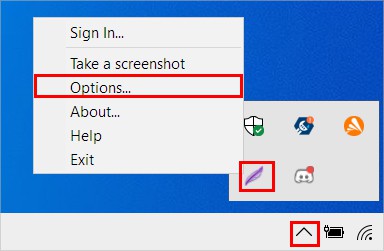 lightshot-options-taskbar