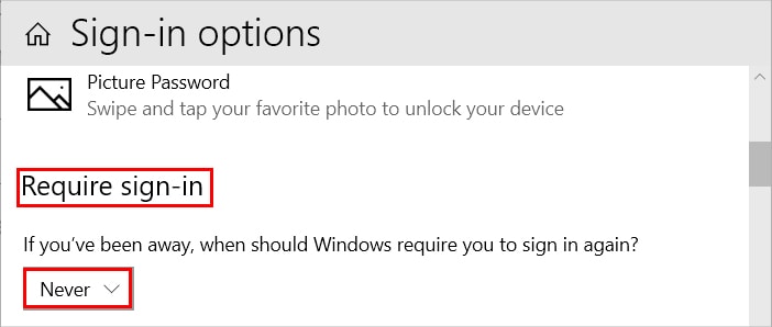 never-require-sign-in-windows-10