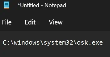 How to Open On-Screen Keyboard (10 Easy Ways) 14 notepad-location-keyboard