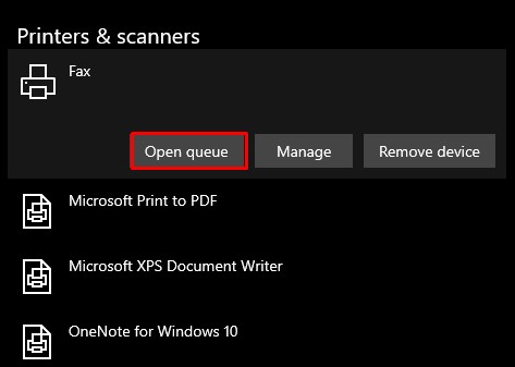 open queue