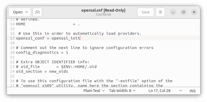 openssl config file