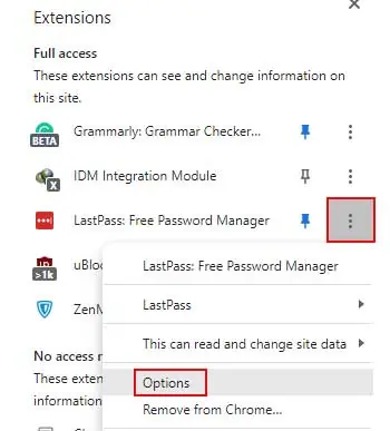 options-lastpass