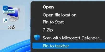 How to Open On-Screen Keyboard (10 Easy Ways) 19 pin-to-taskbar