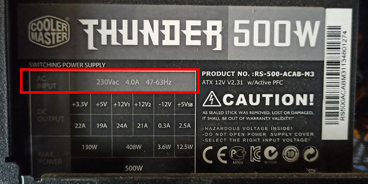 Are computer power supply ratings the input or output wattage