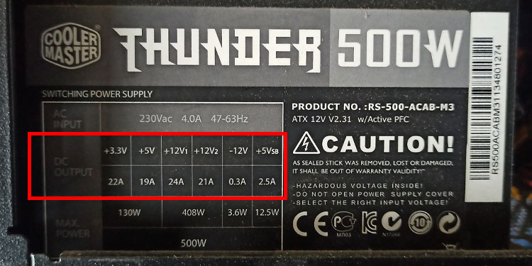 How to Check PSU Wattage? (Step-By-Step Guide) 7 dc output