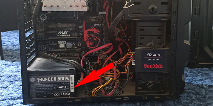 How to Check PSU Wattage? (Step-By-Step Guide) 2 power supply location