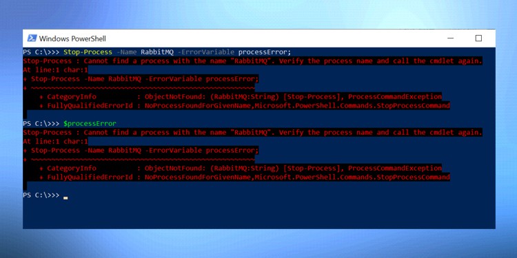 powershell not working