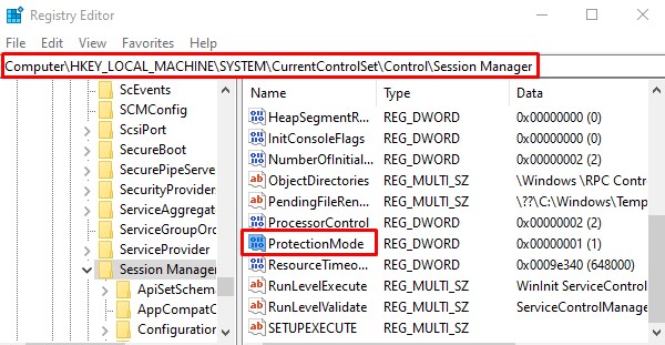 protection mode key