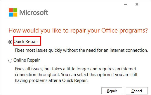 quick-repair-office-365-app