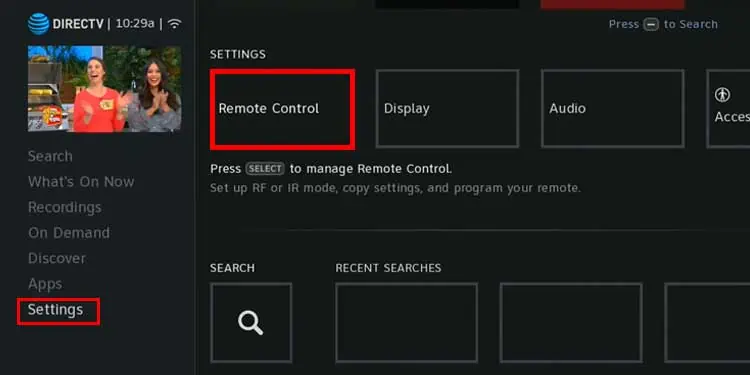 remote-control-settings