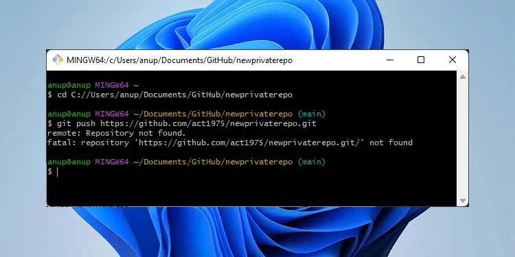 [Fix] ‘Fatal: Repository Not Found’ Error In Git