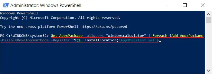 reregister-sticky-notes-app-powershell