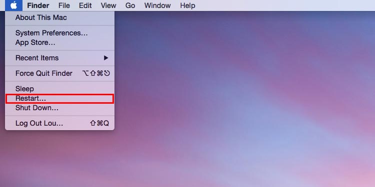 restart mac