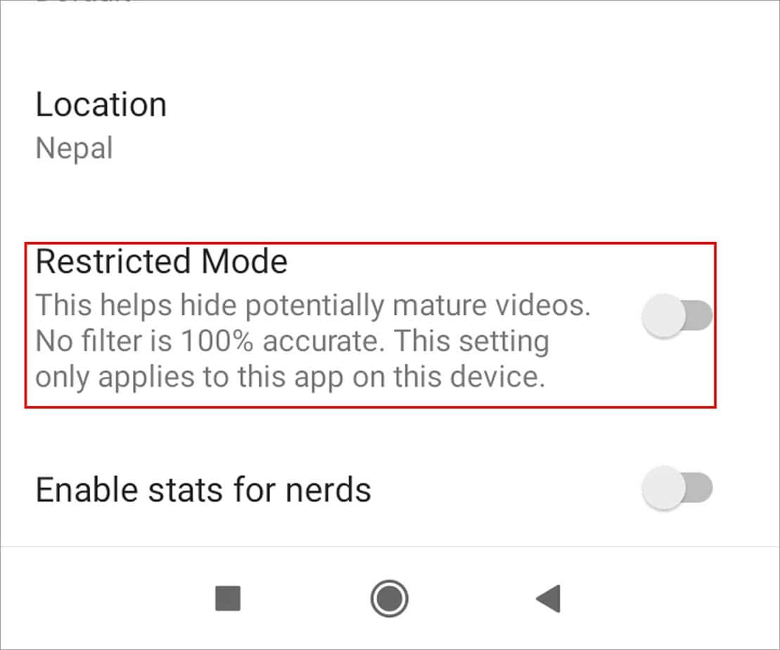 restricted-mode