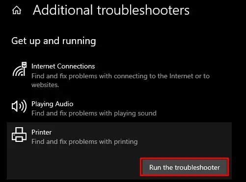 run-printer-troubleshooter