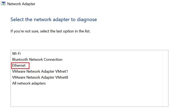 select ethernet