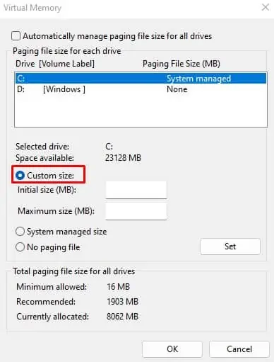 set-custom-page-file-size