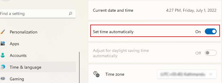 set-time-automatically