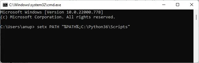 setx-path-python