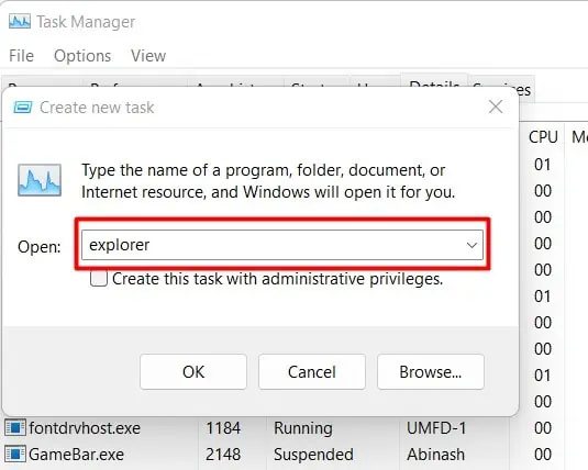 start-explorer-task