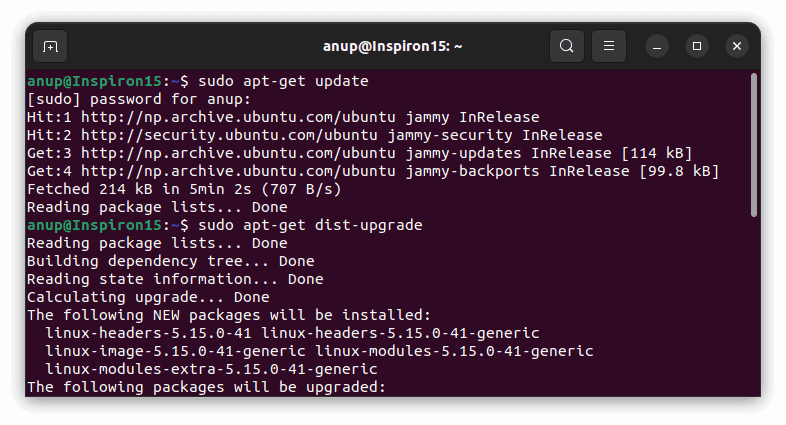 Ubuntu WiFi Not Working? Here’s How To Fix It 1 sudo apt get dist upgrade