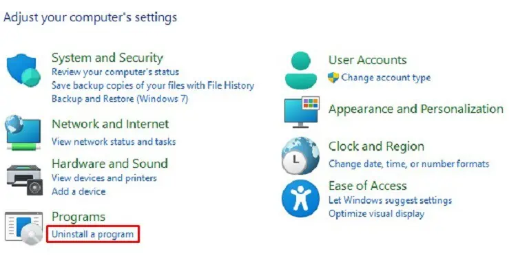 uninstall-a-program-in-control-panel
