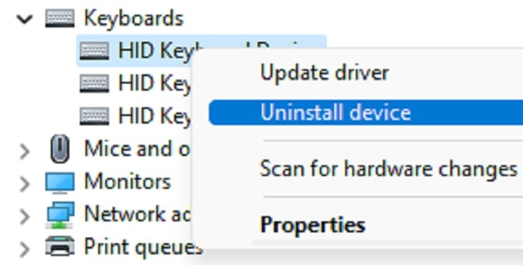 uninstall-keyboard-driver