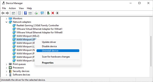 uninstall-wan-miniport