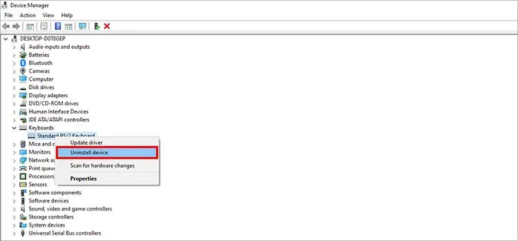 unistall-keyboard-driver